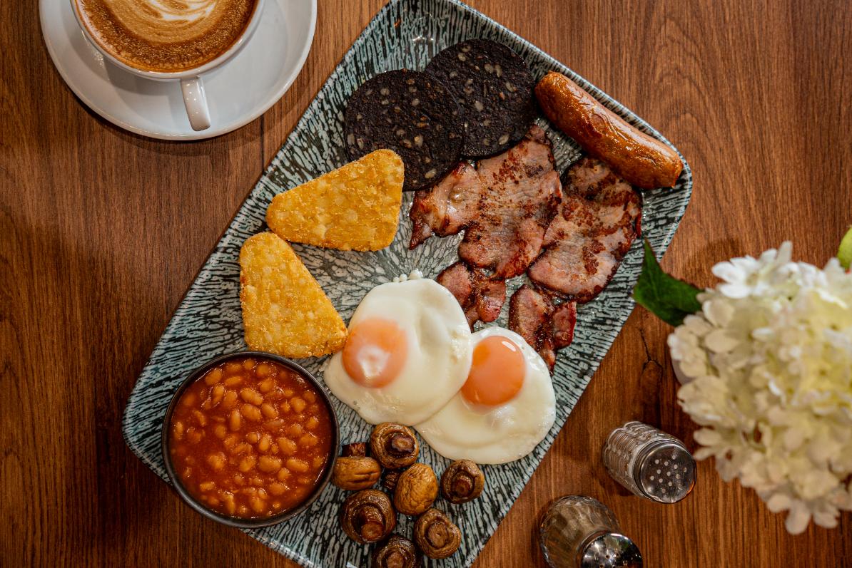 Fresh breakfast prepared at Jenny's Northampton